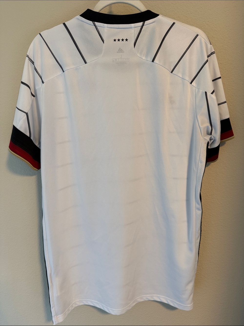 adidas White and Black Germany Football Shirt with Red Accent - Picture 2 of 4